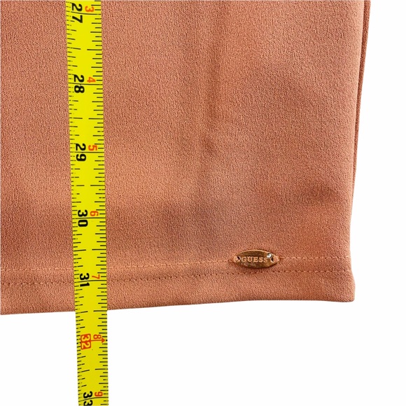 Guess Asymmetrical Dress One Shoulder Bella Satin Rose Peach - Picture 7 of 8